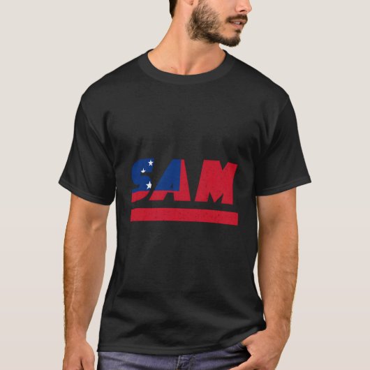 Samoa Samoanen met vlag T-shirt (Voorkant)