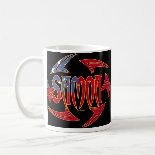 Samoa Tribal Black 2 Koffiemok (Links)
