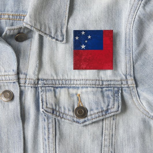 Samoa Vierkante Button 5,1 Cm (In situ)