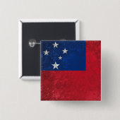 Samoa Vierkante Button 5,1 Cm (Voorkant /achterkant)