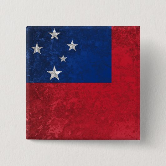 Samoa Vierkante Button 5,1 Cm (Voorkant)