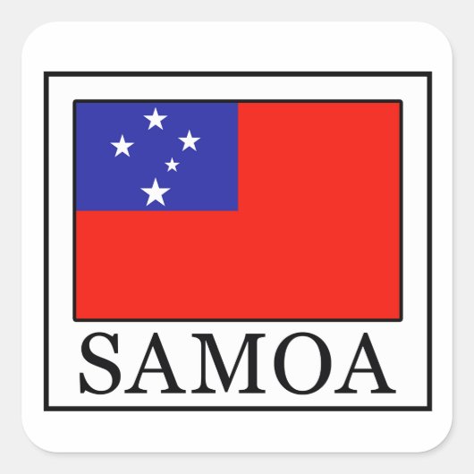 Samoa Vierkante Sticker (Voorkant)