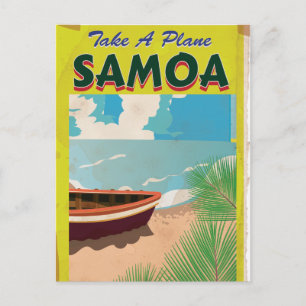 Samoa Vintage Travel Poster Briefkaart