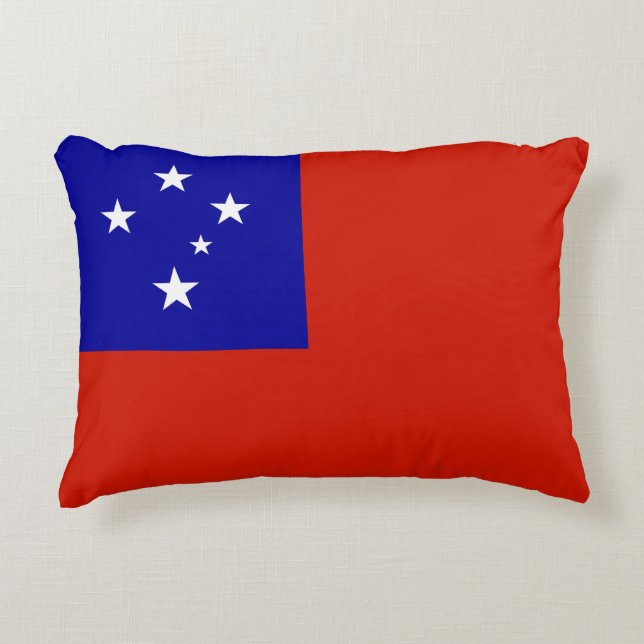 Samoa-vlag Accent Kussen (Voorkant)