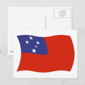 Samoa Vlag Ansichtkaart Briefkaart (Voorkant / Achterkant)