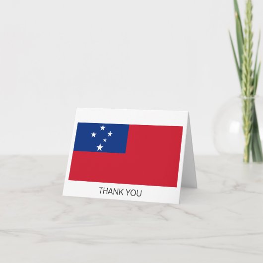 Samoa Vlag Bedankkaart (Voorkant)