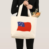 Samoa Vlag Boodschappentas Grote Tote Bag (Voorkant (product))