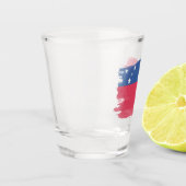 Samoa vlag borstelslag, nationale vlag shot glas (Links)