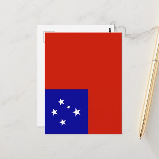 Samoa-vlag Briefkaart (Voorkant / Achterkant in situ)