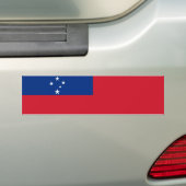 Samoa Vlag Bumpersticker (Op auto)