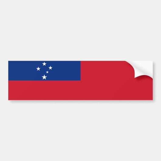 Samoa Vlag Bumpersticker (Voorkant)