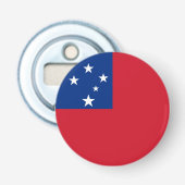 Samoa Vlag Button Flesopener (Voorkant)