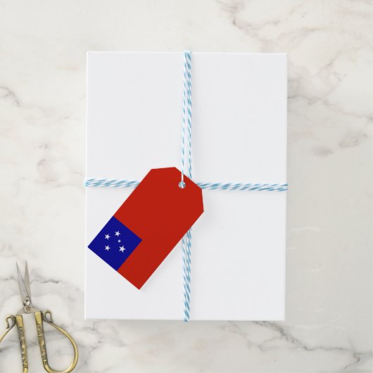 Samoa-vlag Cadeaulabel (Met Touw)
