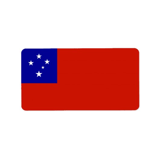 Samoa-vlag Etiket (Voorkant)