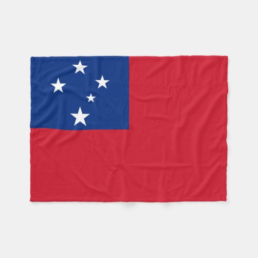 Samoa Vlag Fleece Deken (Voorkant (Horizontaal))