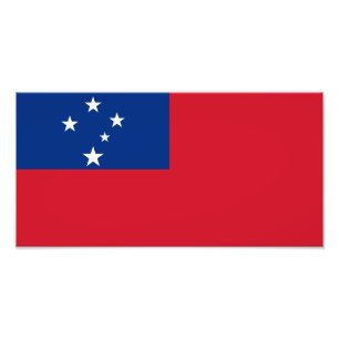 Samoa Vlag Foto Afdruk