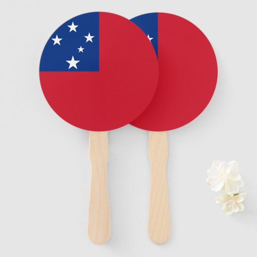 Samoa Vlag Handwaaier (Voorkant en achterkant)