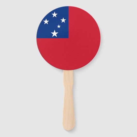 Samoa Vlag Handwaaier (Voorkant)