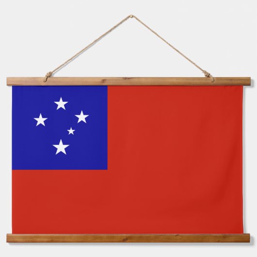 Samoa-vlag Hangend Wandkleed (Voorkant)