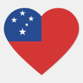 Samoa Vlag Hart Sticker (Voorkant)