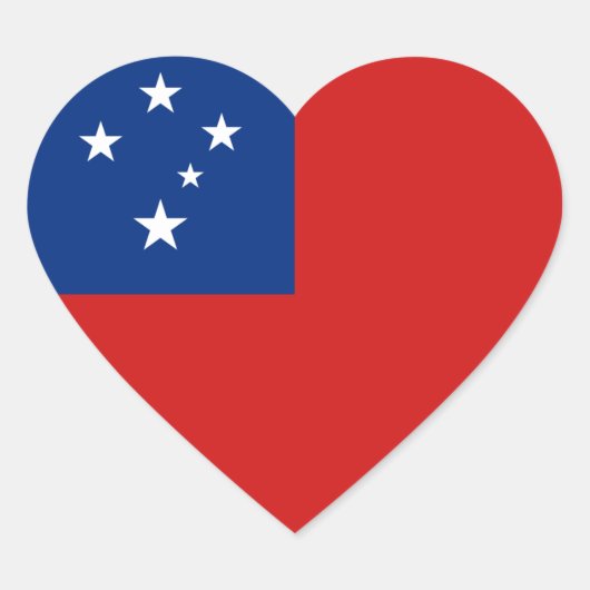 Samoa Vlag Hart Sticker (Voorkant)