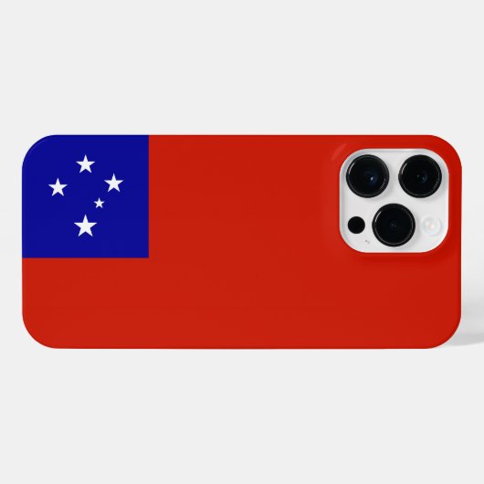 Samoa-vlag iPhone Hoesje (Achterkant horizontaal)