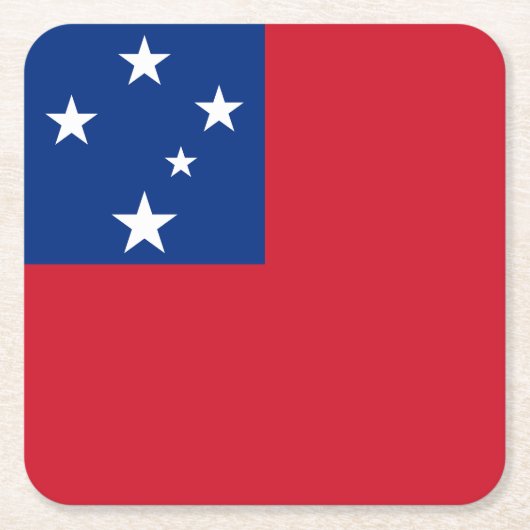 Samoa Vlag Kartonnen Onderzetters (Voorkant)