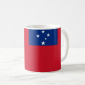 Samoa Vlag Keramische Koffie Mok (Voorkant rechts)