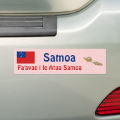 Samoa Vlag + Landkaart Bumpersticker (Op auto)