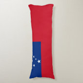 Samoa Vlag Lichaamskussen (Voorkant Verticaal)