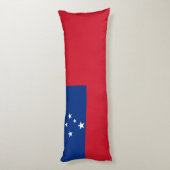 Samoa Vlag Lichaamskussen (Achterkant (Verticaal))