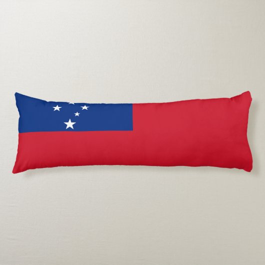 Samoa Vlag Lichaamskussen (Voorkant)