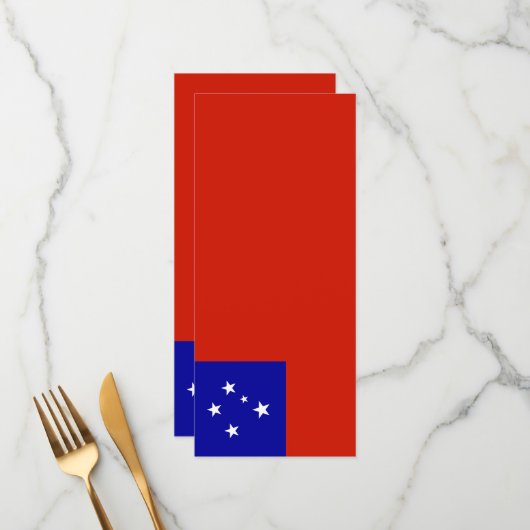 Samoa-vlag Menu (Voorkant / Achterkant in situ)