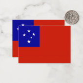 Samoa-vlag Notitiekaartje (Voorkant / Achterkant in situ)