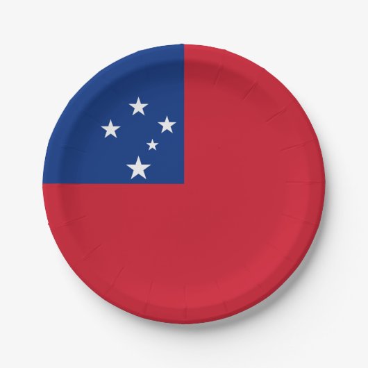 Samoa Vlag Papieren Bordje (Voorkant)