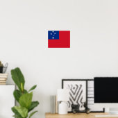 Samoa - vlag - poster (Thuiskantoor)