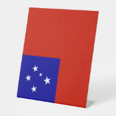 Samoa-vlag Reclamebord Met Voetstuk (Voorkant)
