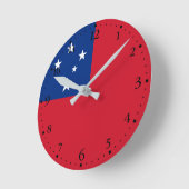 Samoa Vlag Ronde Klok (Hoek)