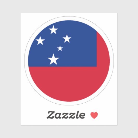 Samoa Vlag Ronde Sticker (Vel)