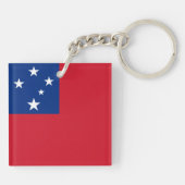 Samoa Vlag Sleutelhanger (Achterkant)