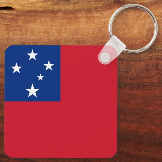 Samoa Vlag Sleutelhanger (Achterkant)