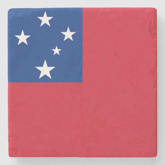 Samoa Vlag Stenen Onderzetter (Voorkant)