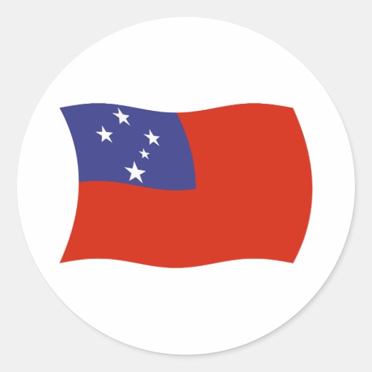 Samoa Vlag Sticker (Voorkant)