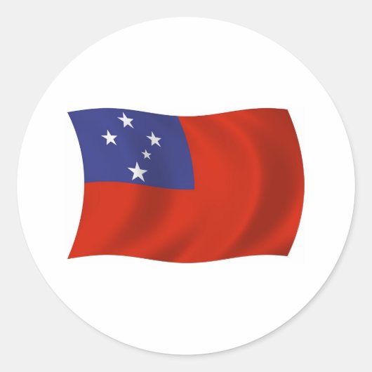 Samoa Vlag Sticker (Voorkant)