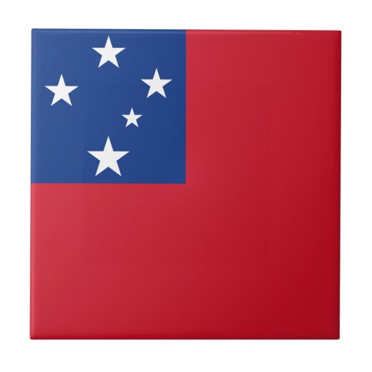 Samoa Vlag Tegeltje (Voorkant)