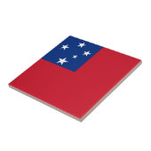 Samoa Vlag Tegeltje (Zijkant)