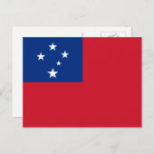 Samoa-vlag, vlag van Samoa Briefkaart (Voorkant / Achterkant)