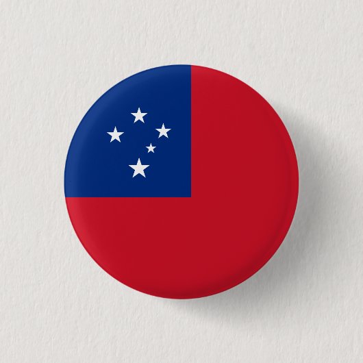 Samoa-vlag, vlag van Samoa Ronde Button 3,2 Cm (Voorkant)