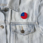 Samoa-vlag, vlag van Samoa Ronde Button 3,2 Cm (In situ)