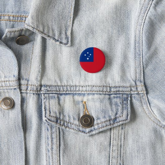 Samoa-vlag, vlag van Samoa Ronde Button 3,2 Cm (In situ)